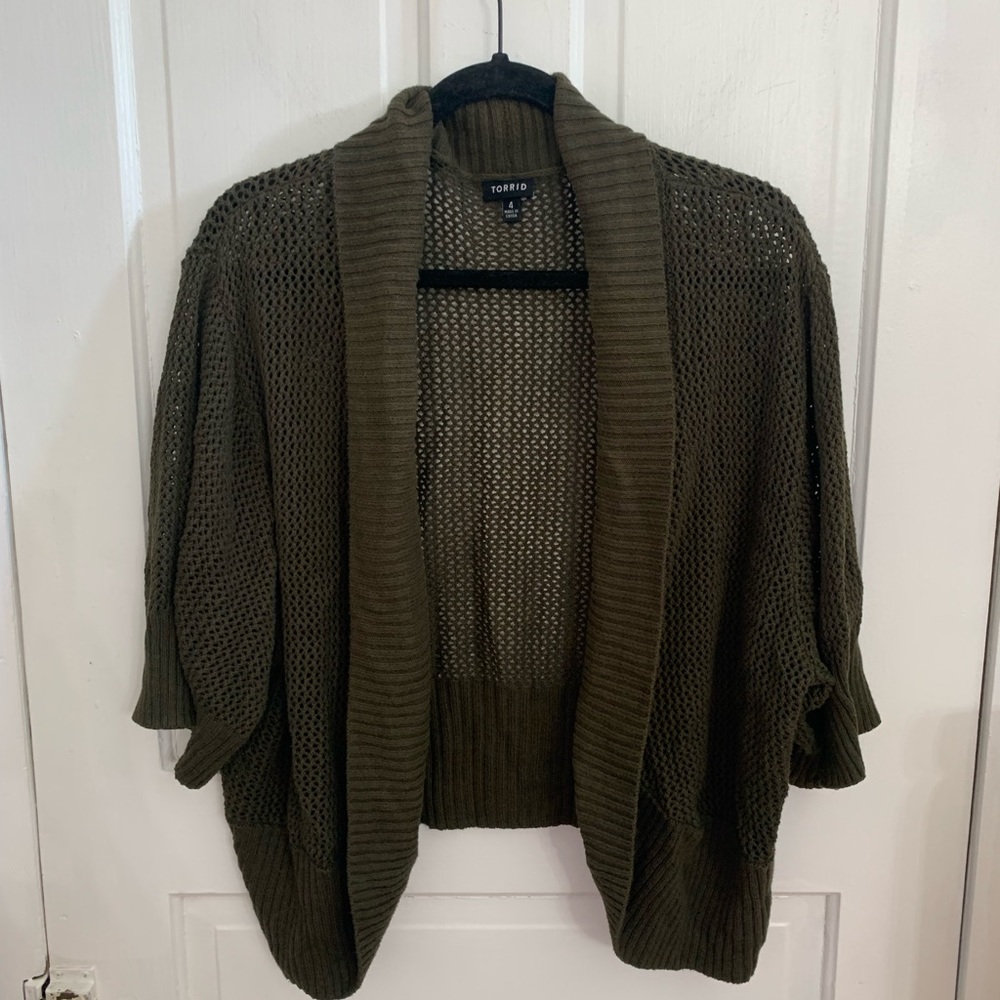Women’s Torrid Open Weave Knit Cardigan Shrug